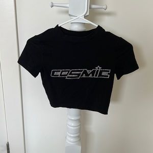 SHEIN XS Cosmic Black Cropped T shirt!!